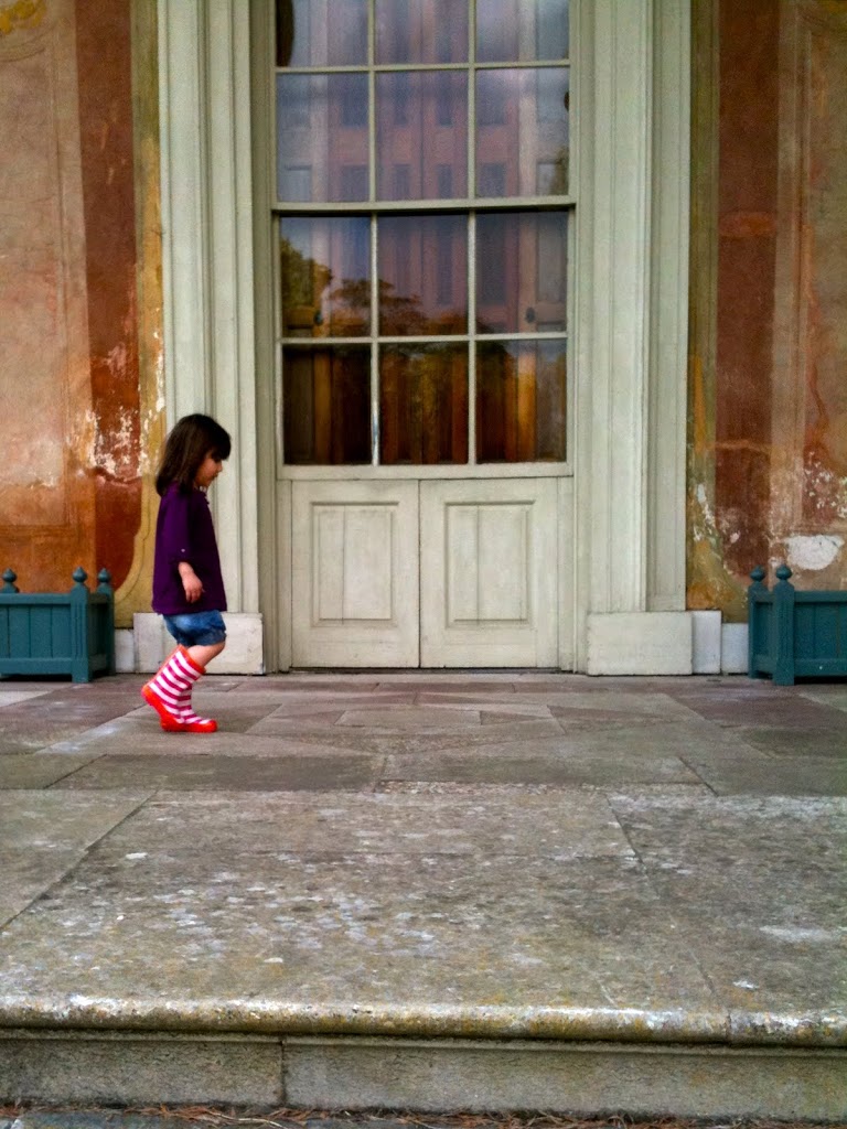 Next children's clothing - Bis Sis walking in striped wellies