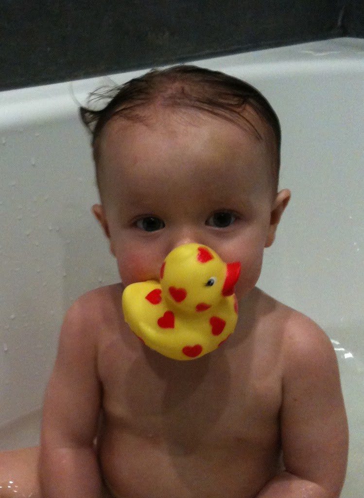 Lil Sis with rubber duck