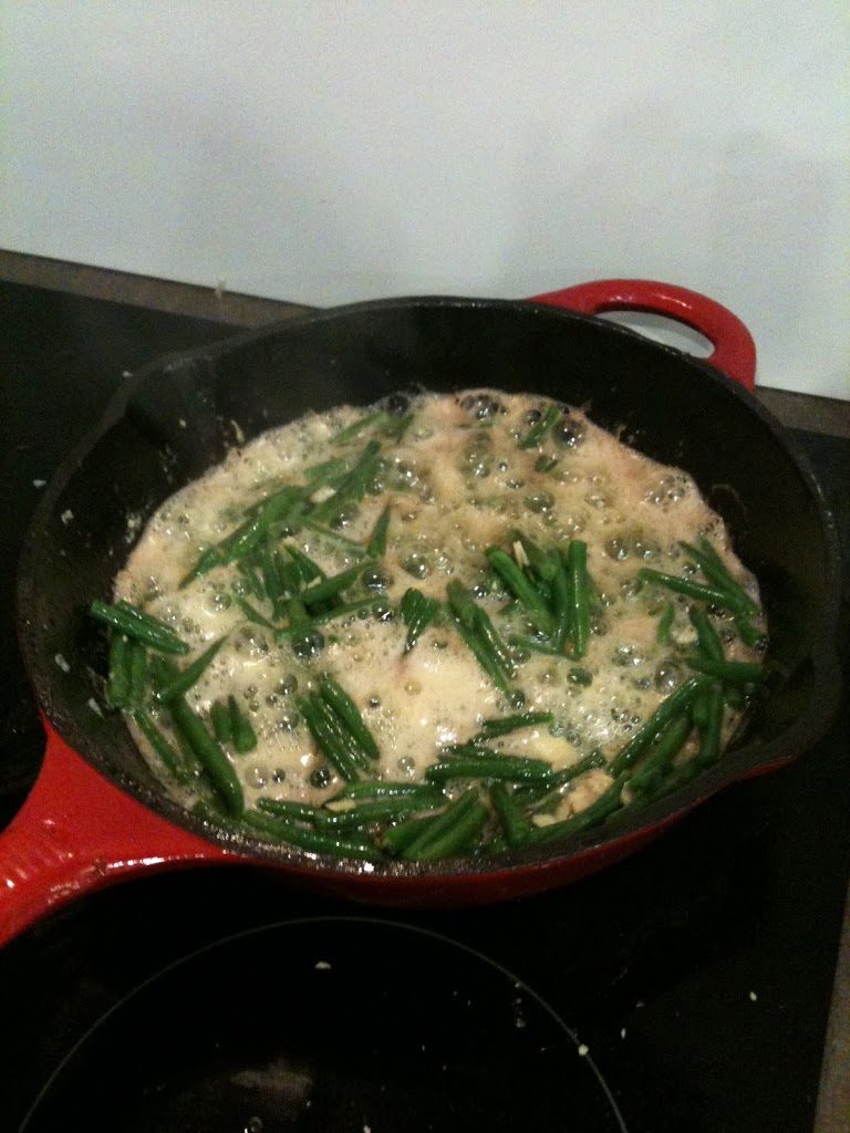 Haddock with beans and almonds