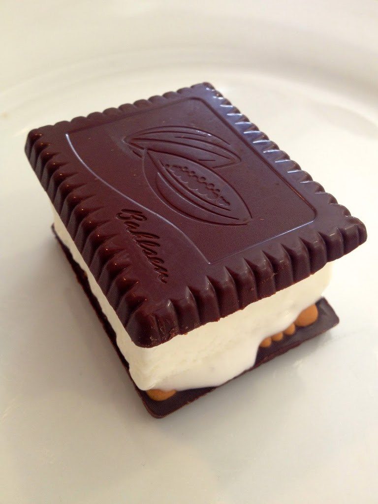 easy ice cream sandwich two biscuits