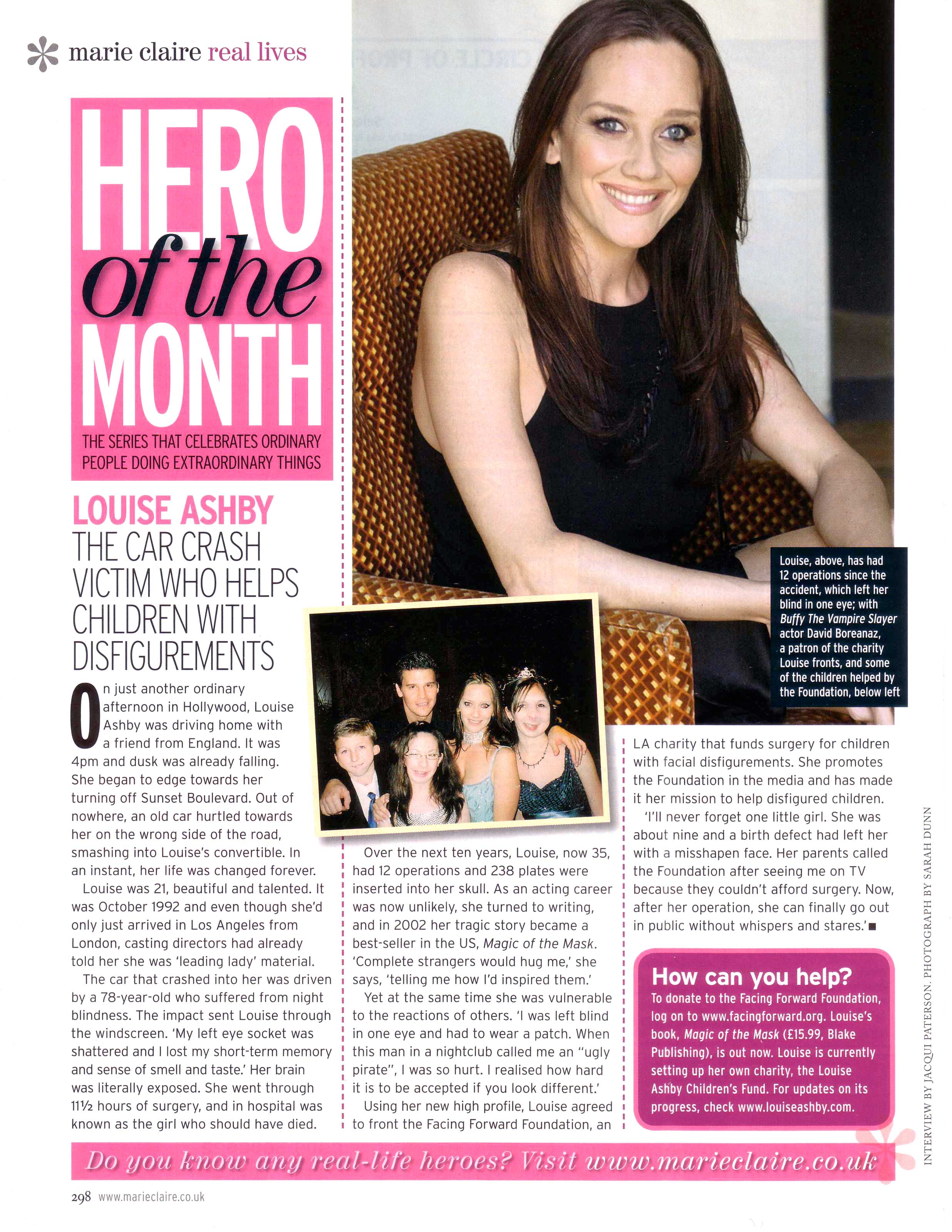 “Hero Of The Month: Louise Ashby” – Marie Claire magazine