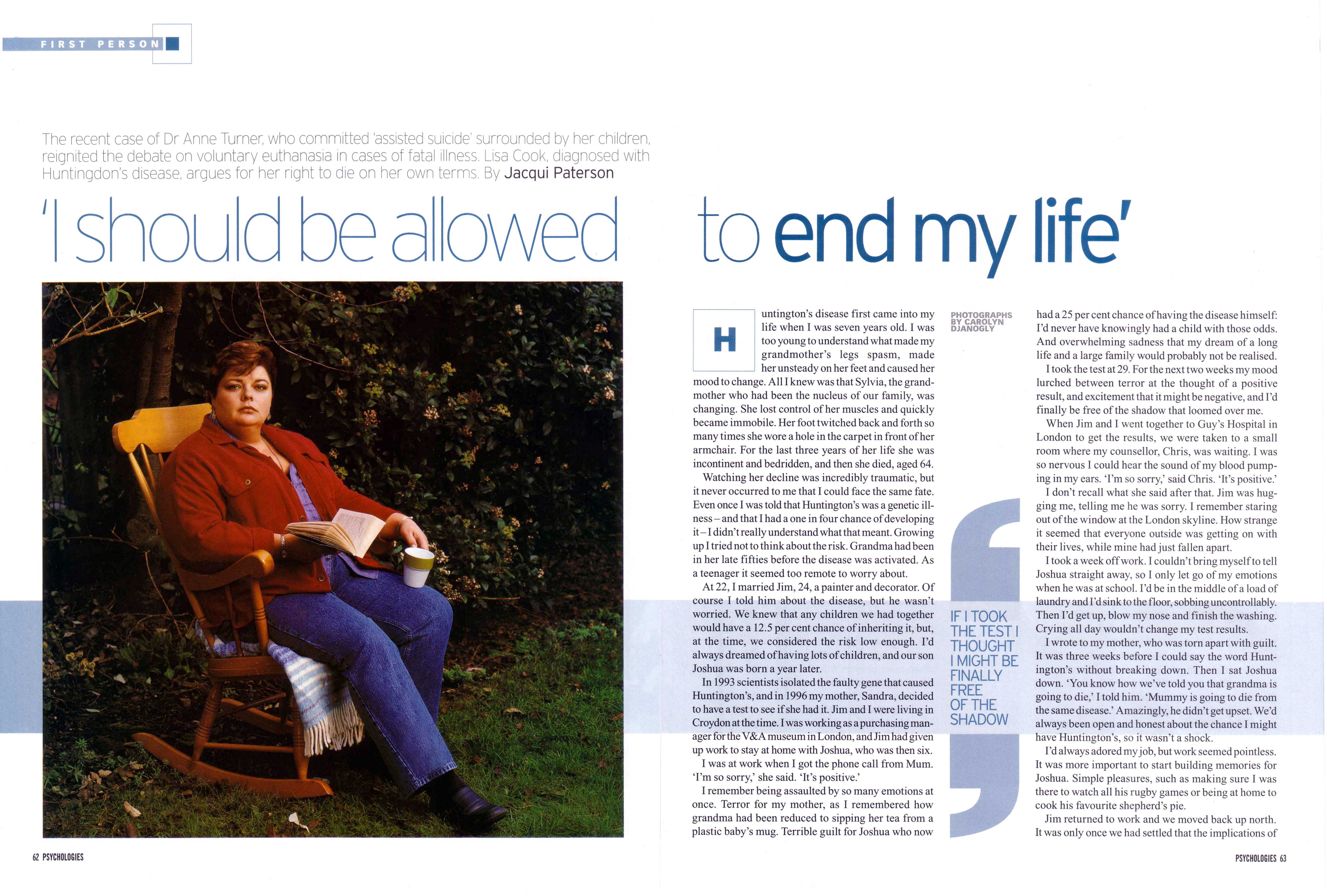 “I Should Be Allowed To End My Life” – Psychologies magazine