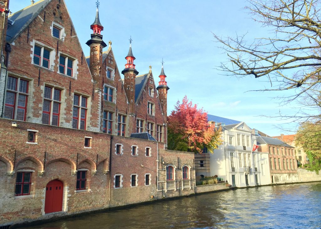 Bruges canals by day landscape