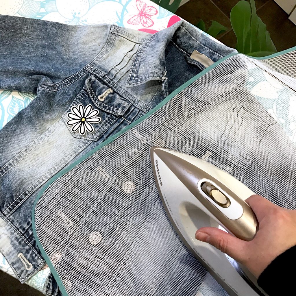 customised denim jacket iron