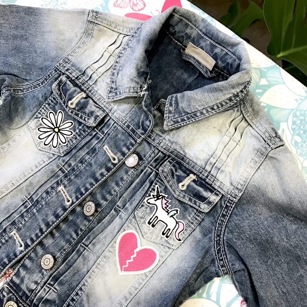 customised denim jacket patches done