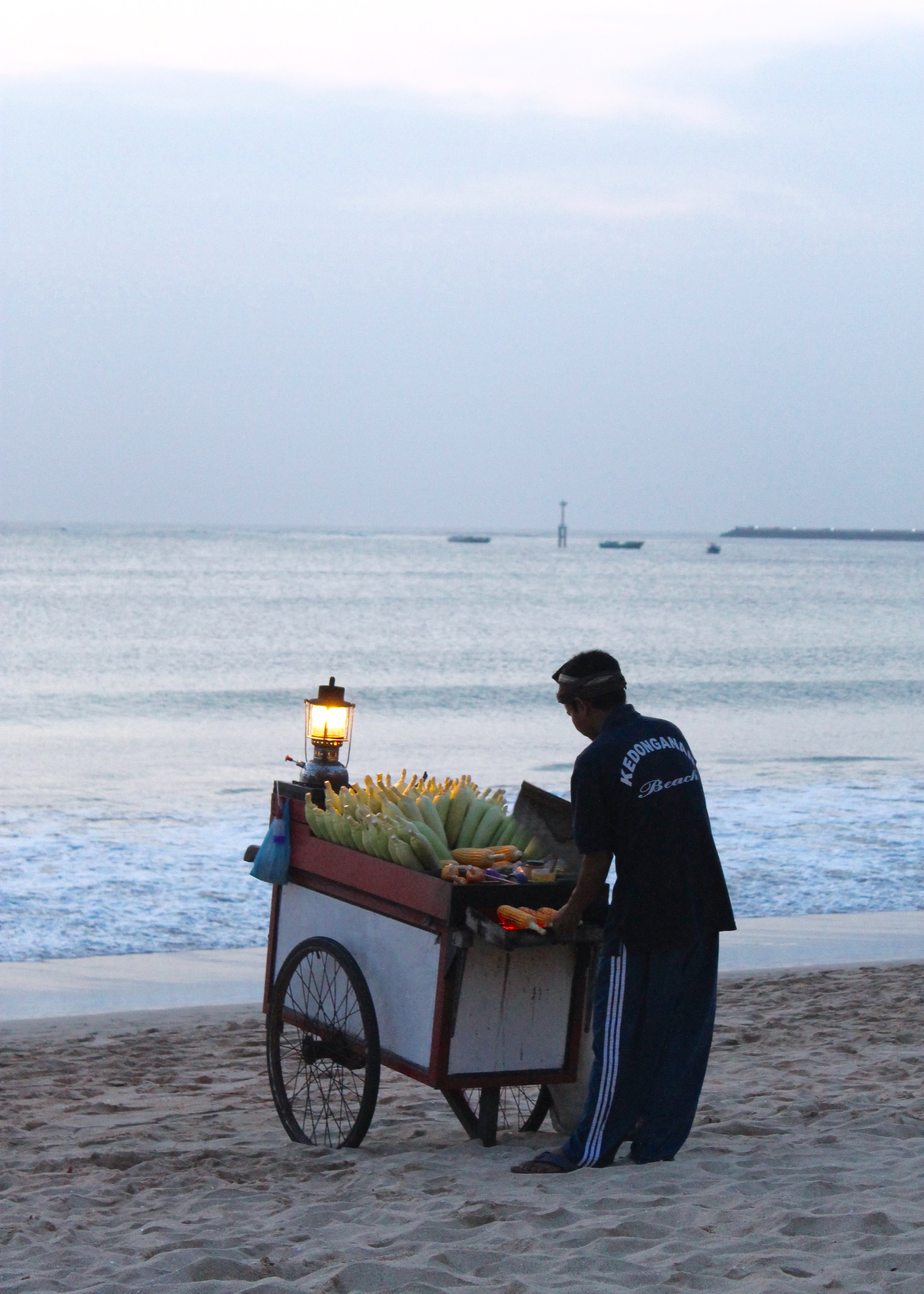 Bali family holidays Jimbaran beach corn