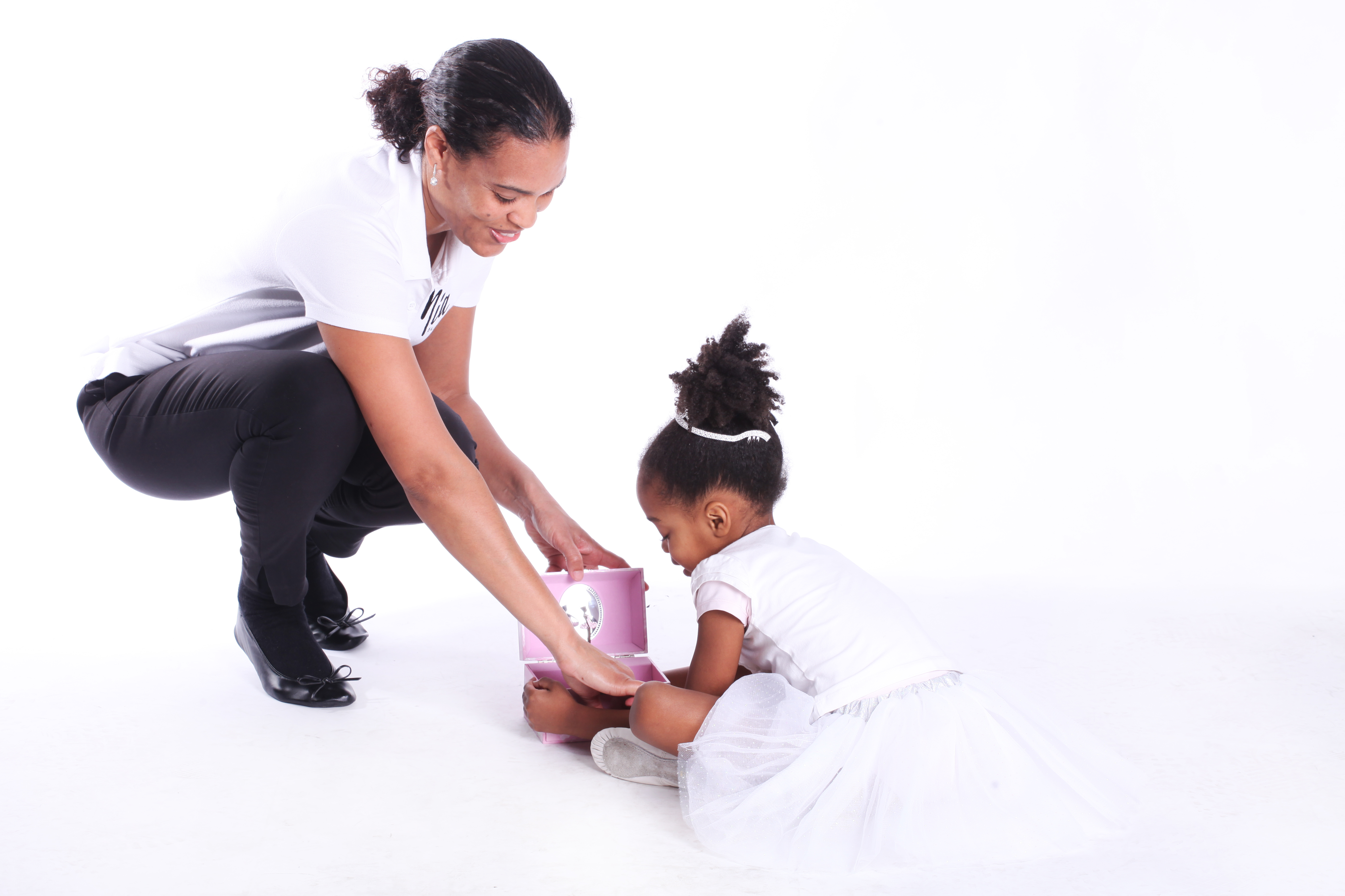 Nia Ballerina jewellery boxes Sharon and daughter