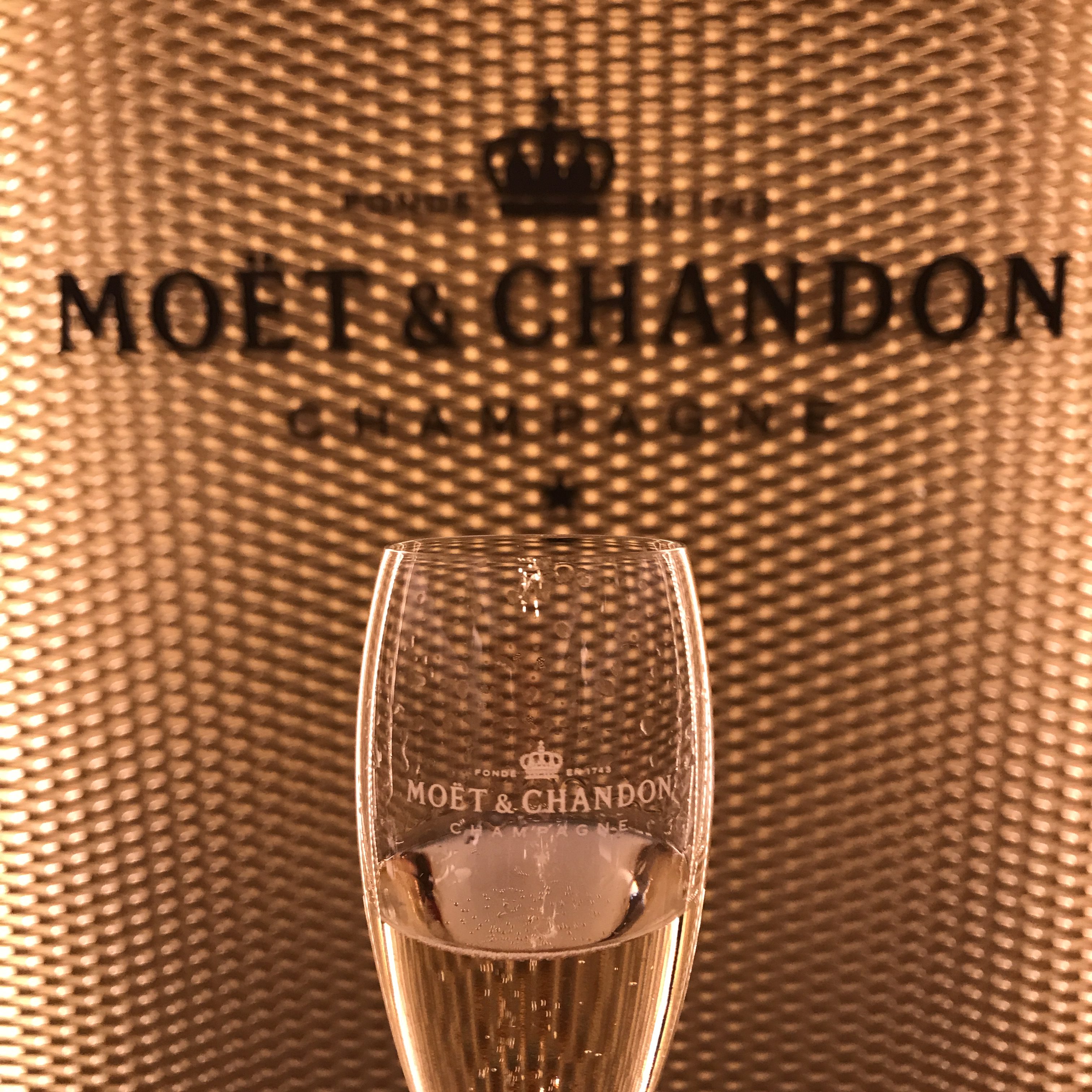 Champagne glass shot