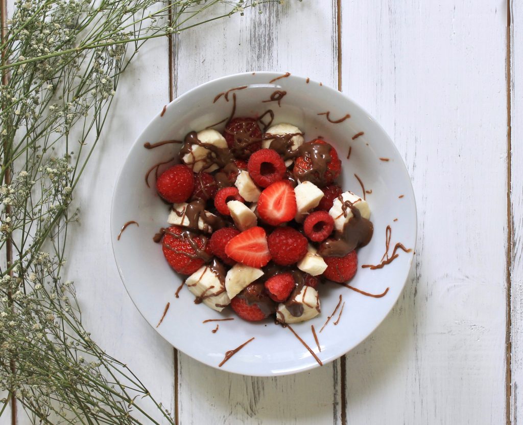 Pierre Marcolini chocolate spread fruit bowl