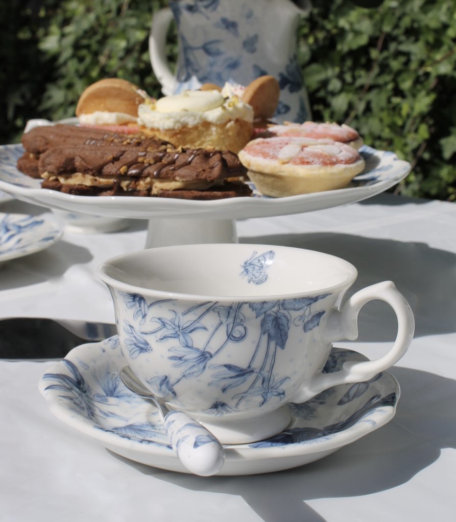 portmeirion botanic blue afternoon tea cup & saucer