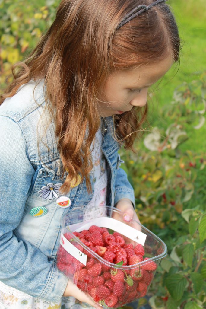 Fruit Shoot raspberry Lil Sis looking down