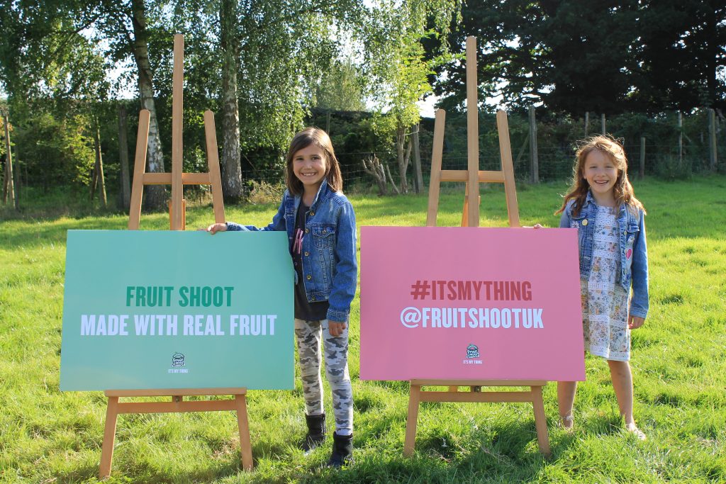 Fruit Shoot girls sign