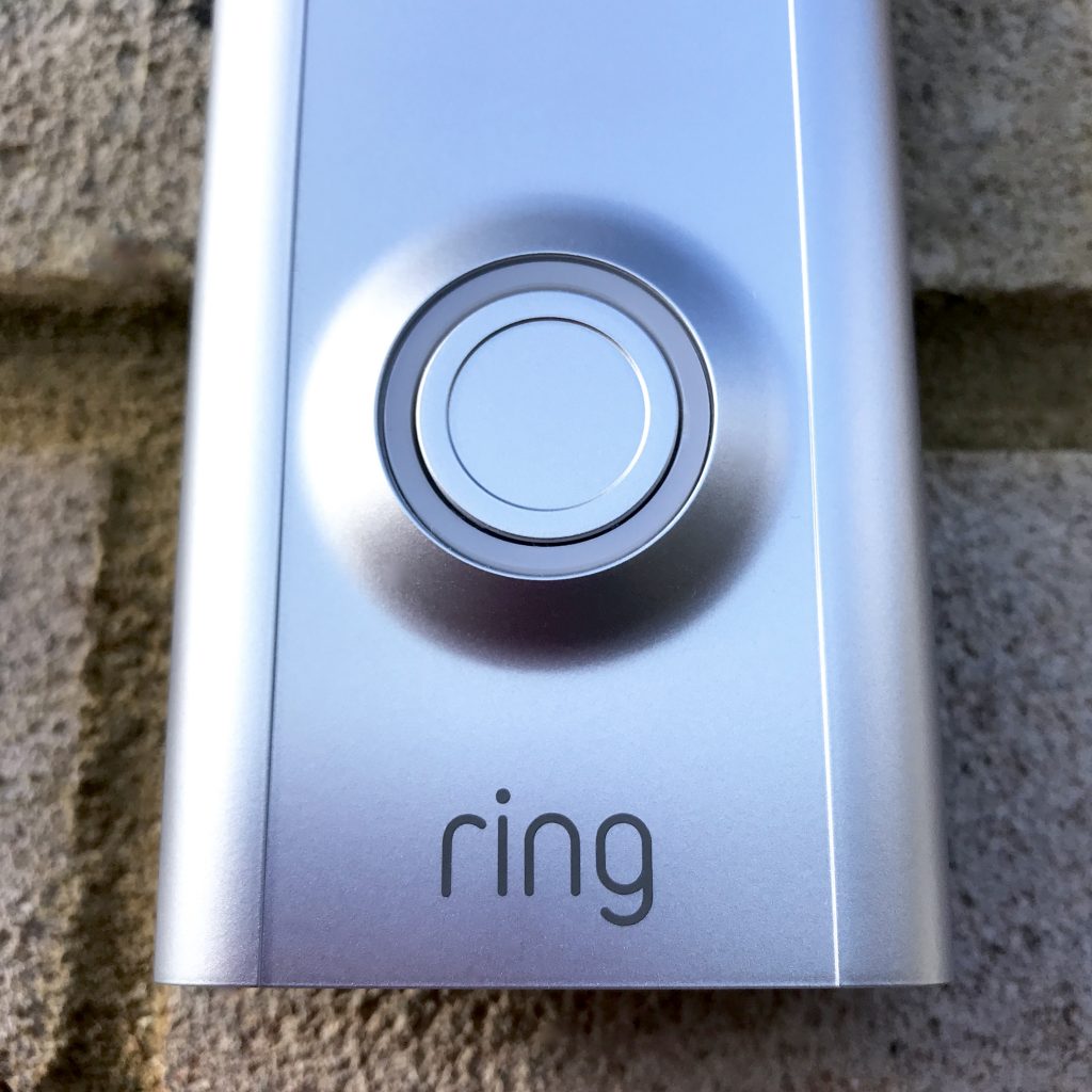 Ring video doorbell close up