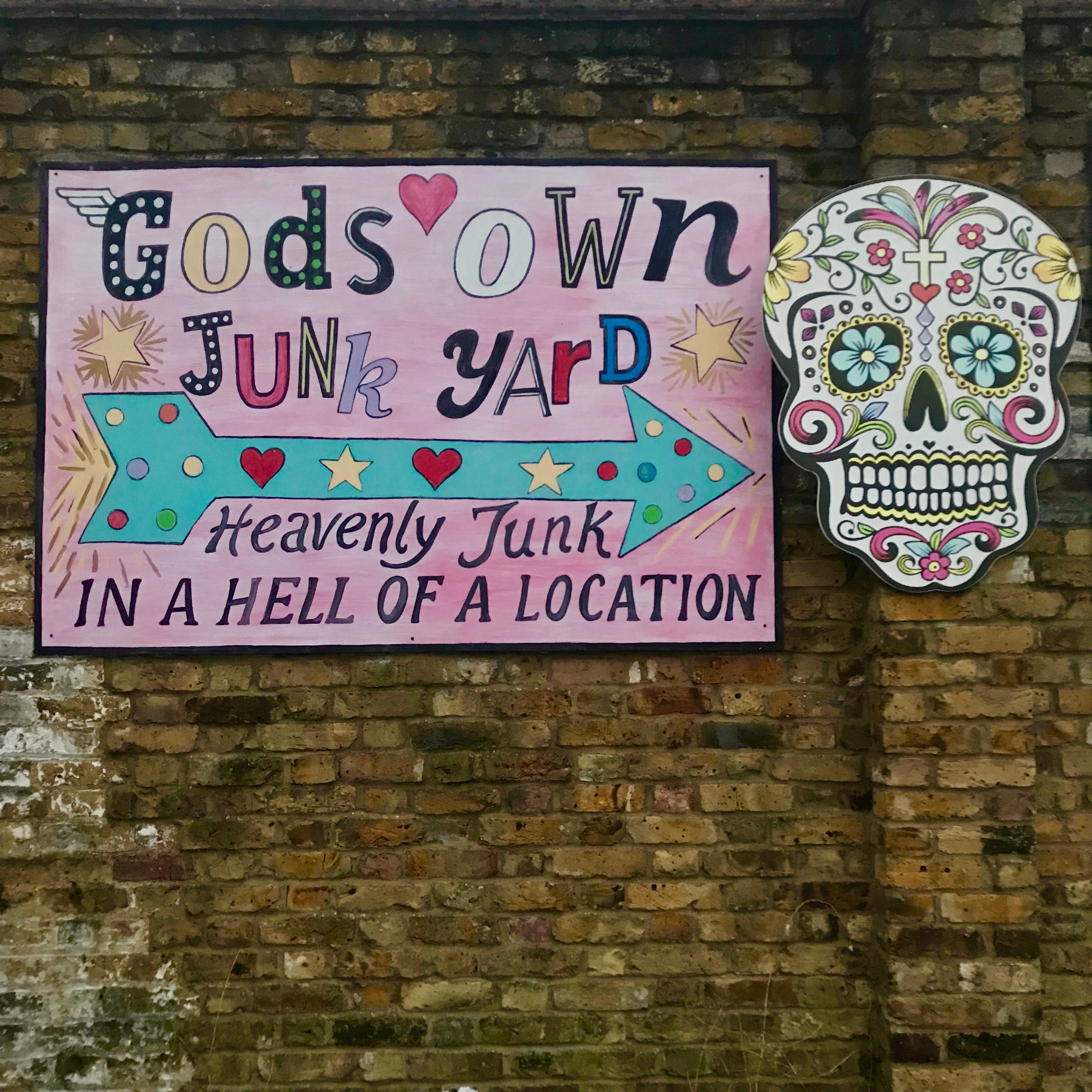 God's Own Junkyard sign