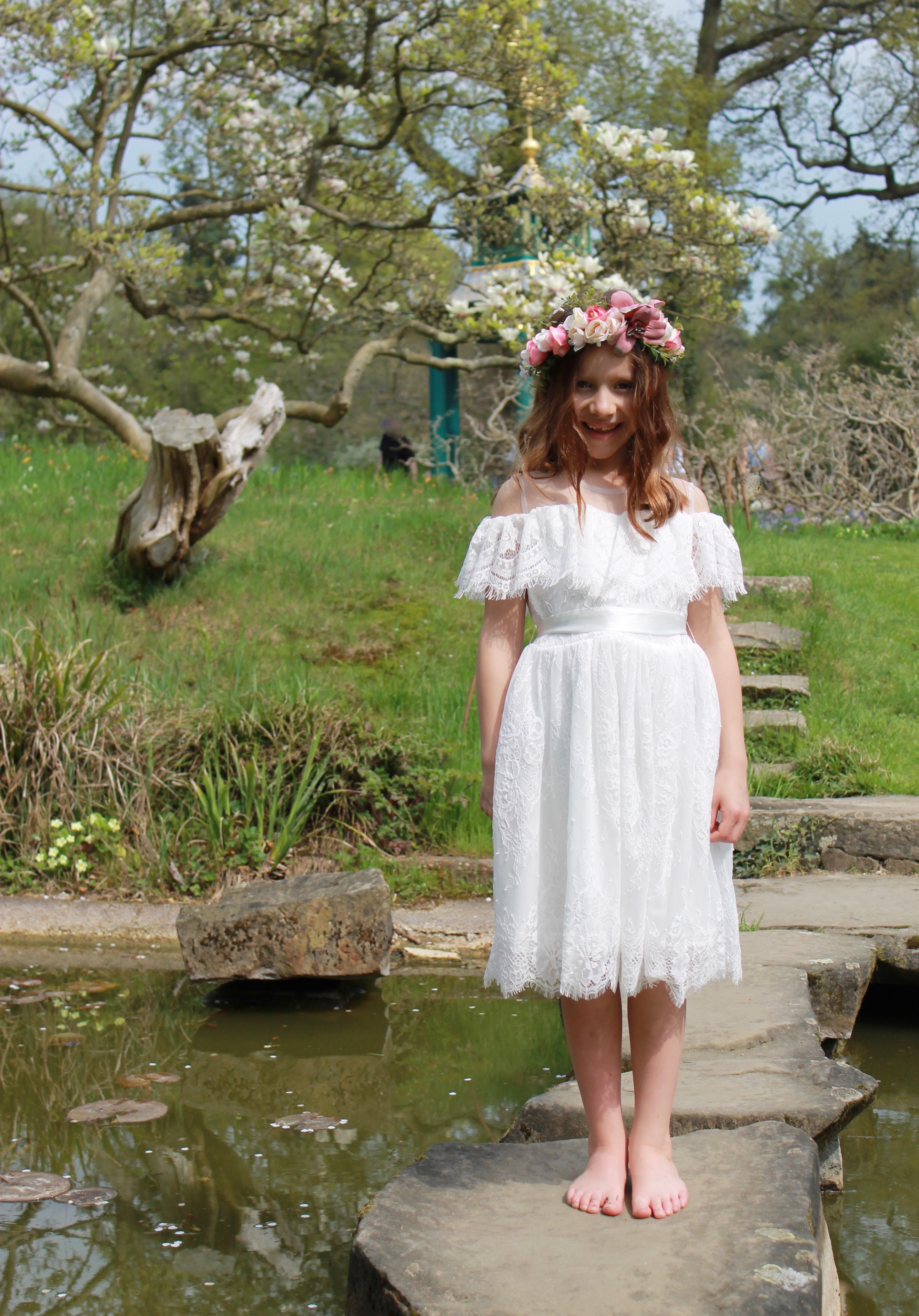 formal dresses for girls N water garden standing