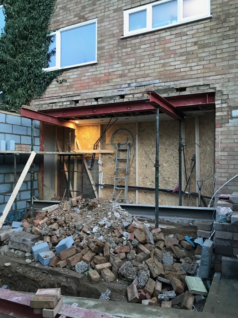 RSJ steel installation