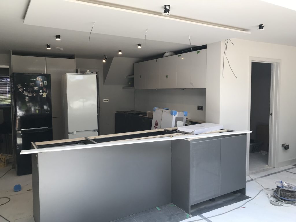 kitchen diner renovation kitchen partially installed