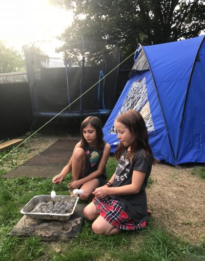 TENTS & TOASTED MARSHMALLOWS // check out our garden camping adventure