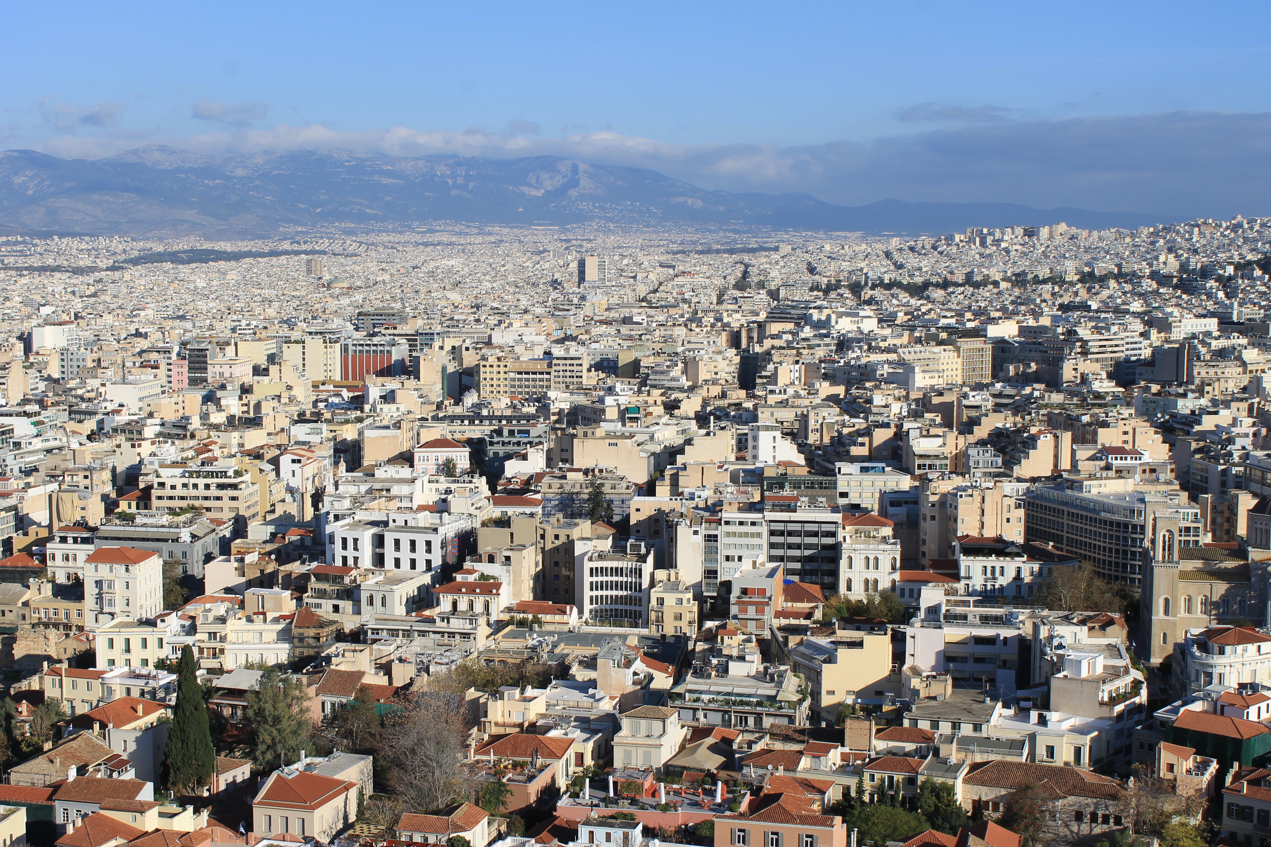 Visiting the Parthenon in Athens view from top