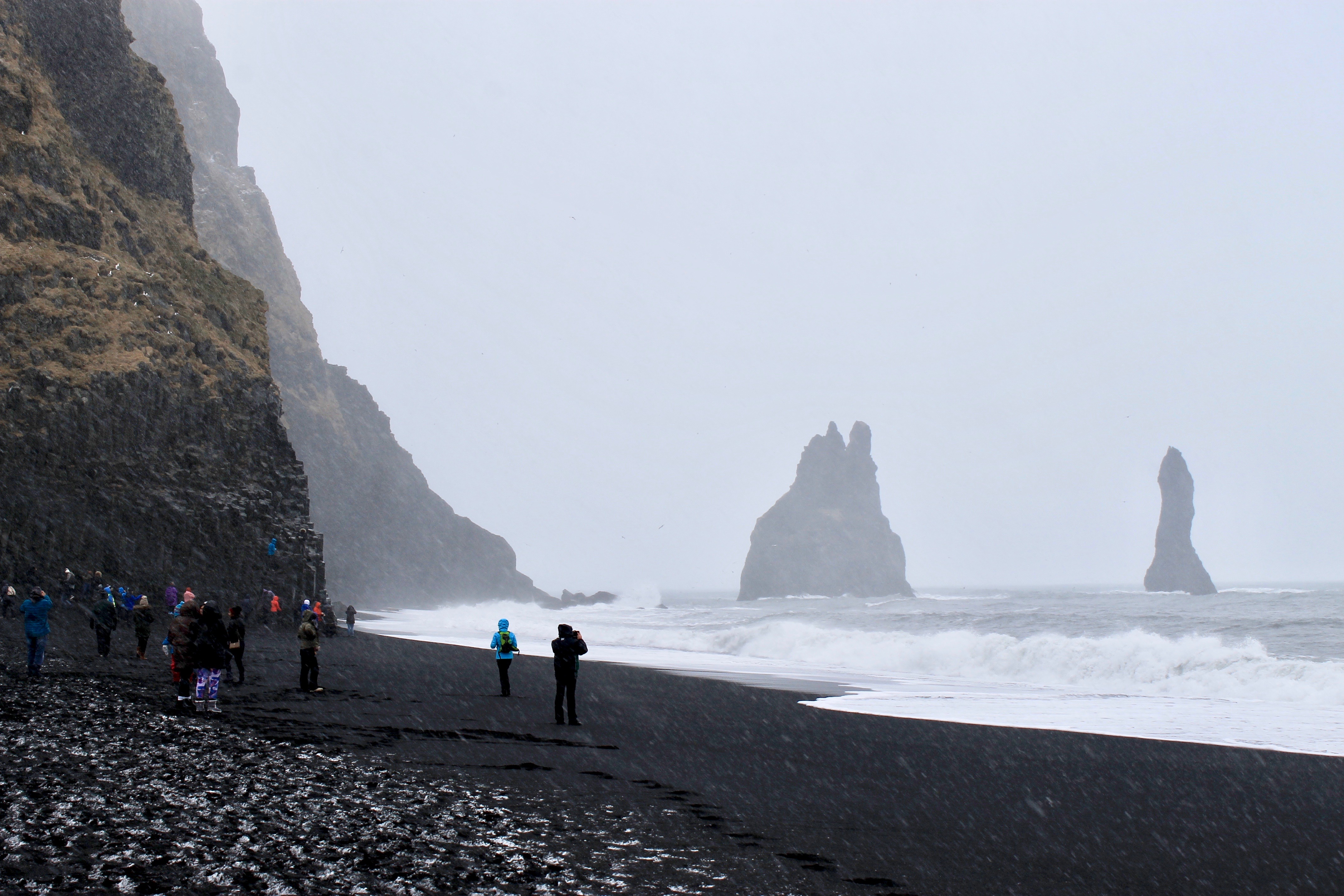 Solo travel to Iceland black sand beach