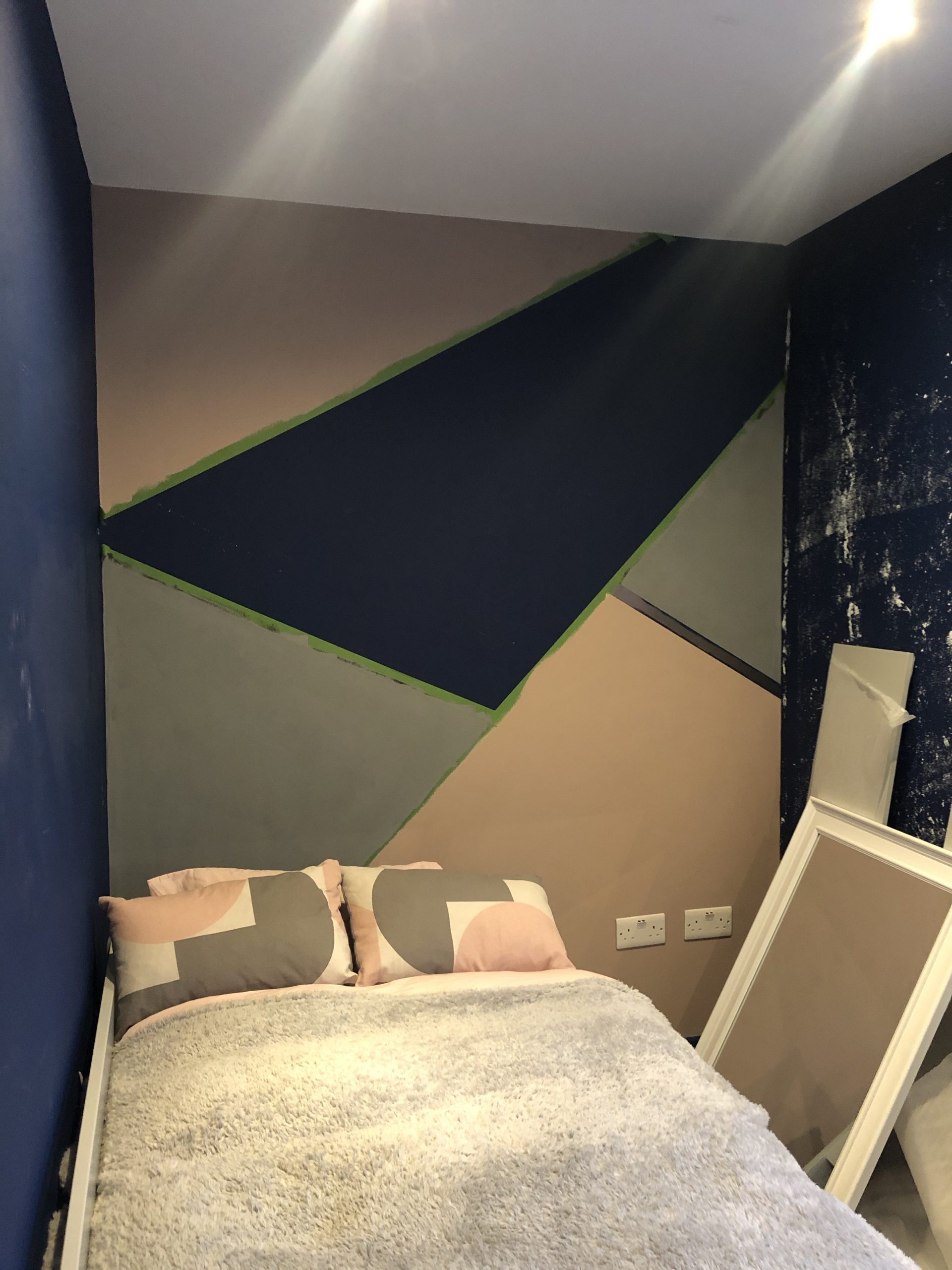 transitional pre-teen bedroom bed made up