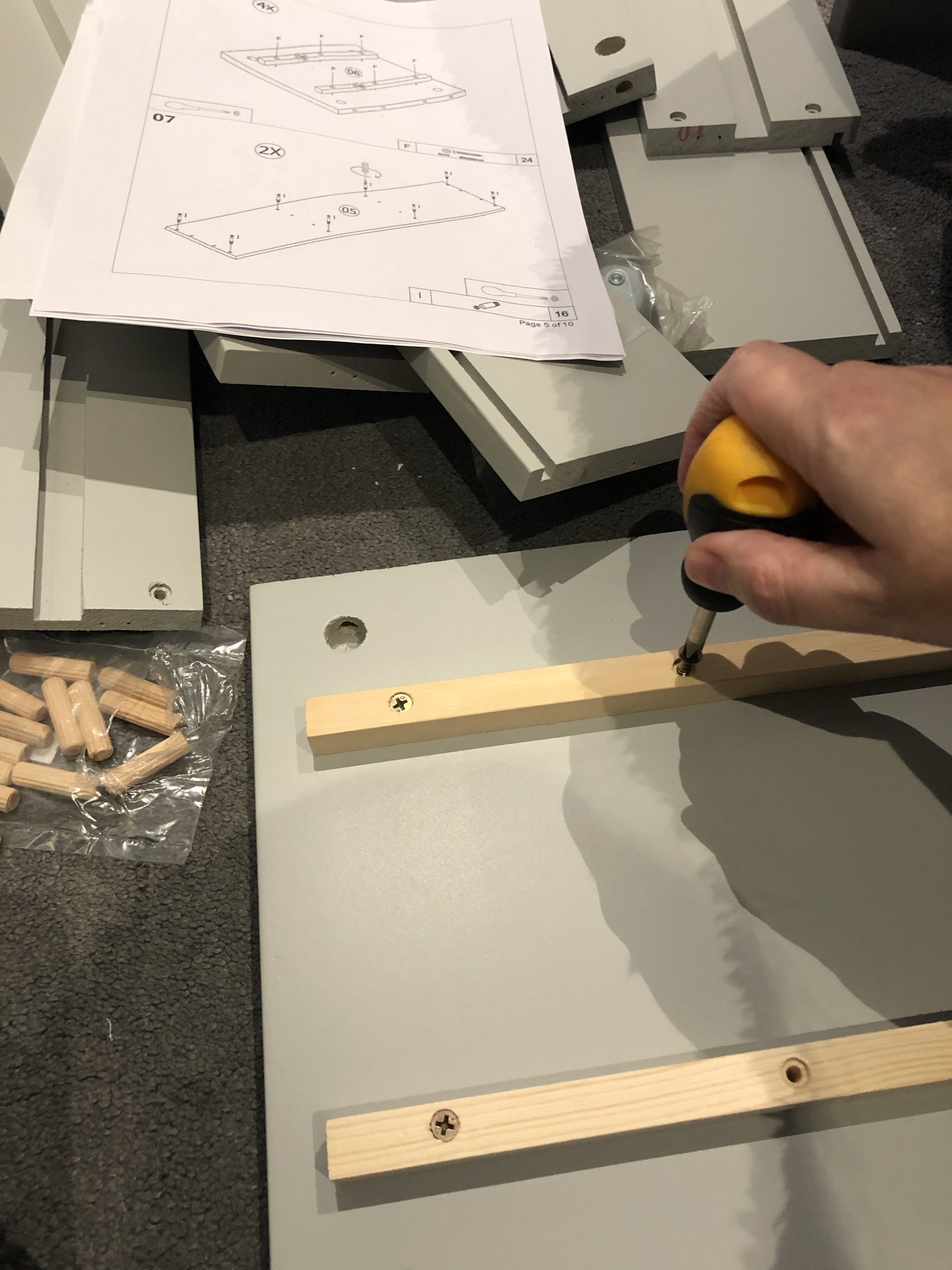 putting together underbed storage