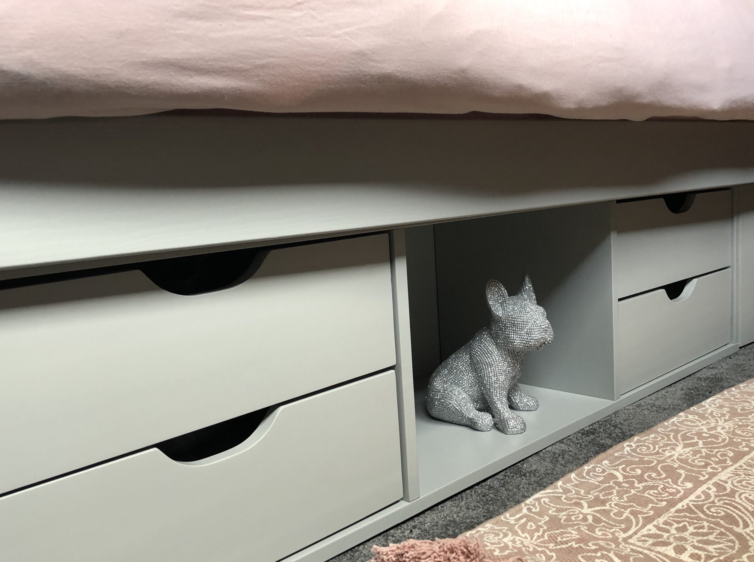 close up under-bed storage