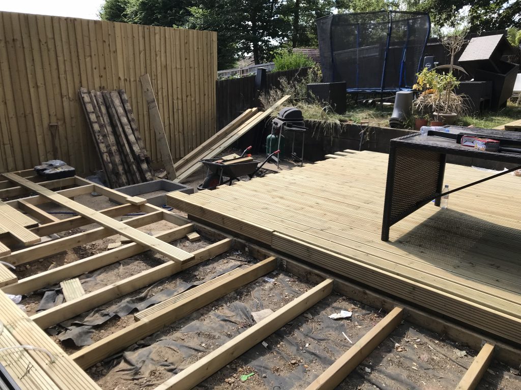 new decking being laid