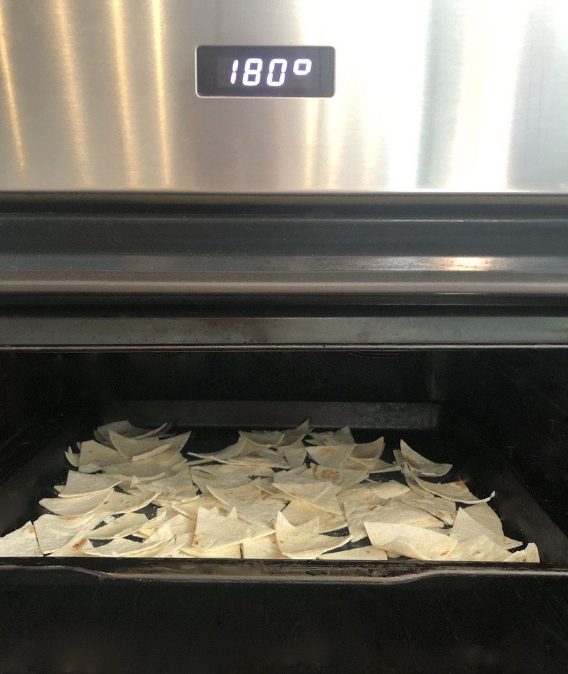image of crackers in oven