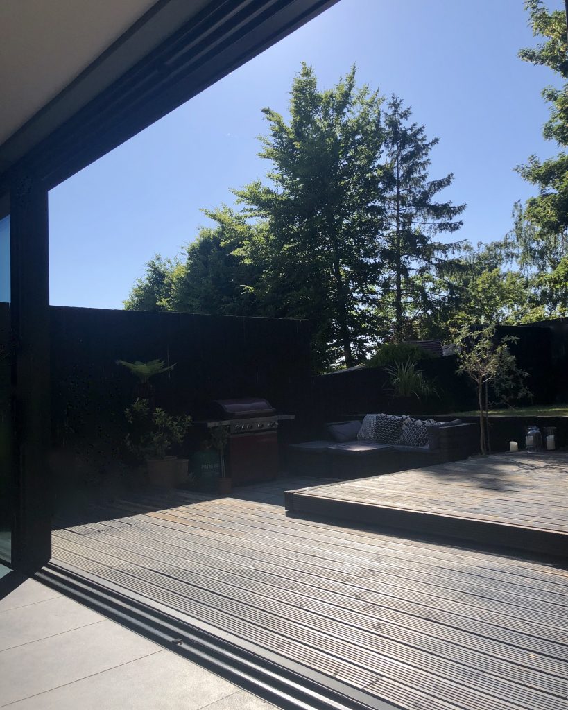 Turning our garden into a sanctuary - folding sliding doors