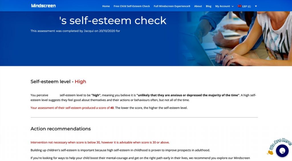 Confidence building course for children - self esteem check screenshot