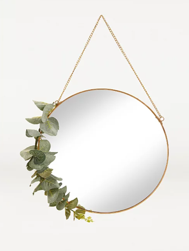 Designer look budget homewares - eucalyptus mirror