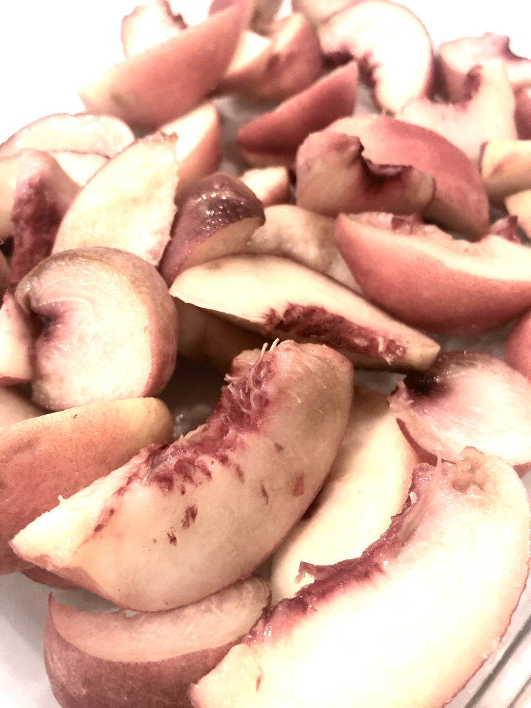 easy ways to reduce food waste - peach slices