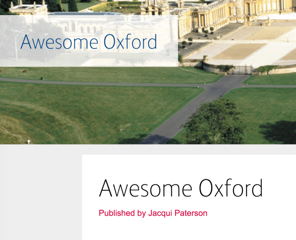 5 Family Friendly Things to do in Oxford - screen shot of online post