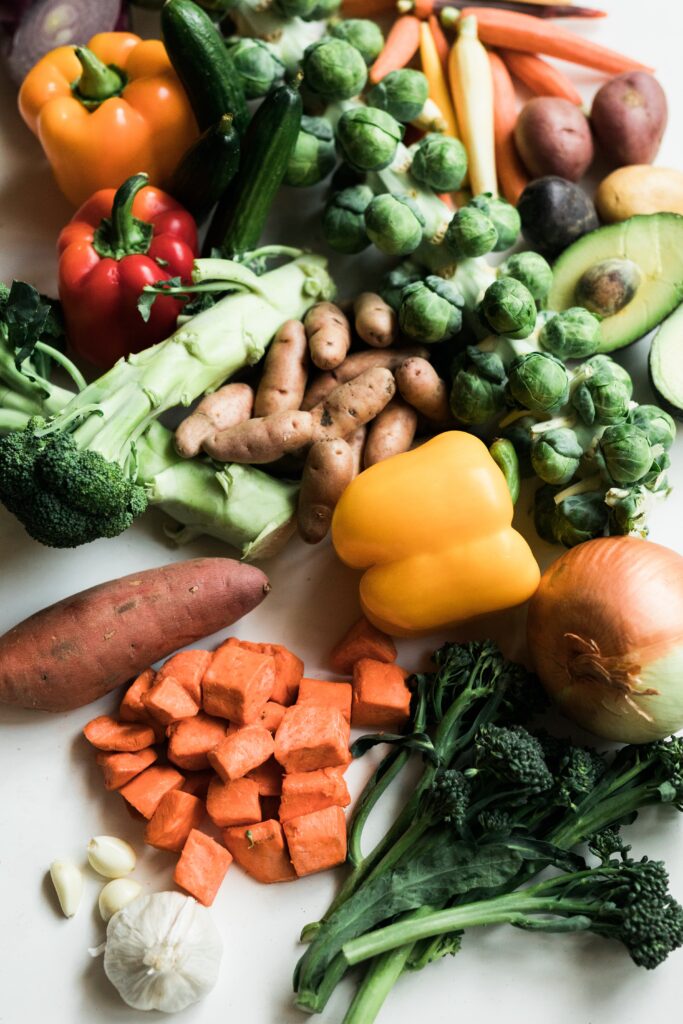 Dairy free products that taste like the real thing - stock image of veggies